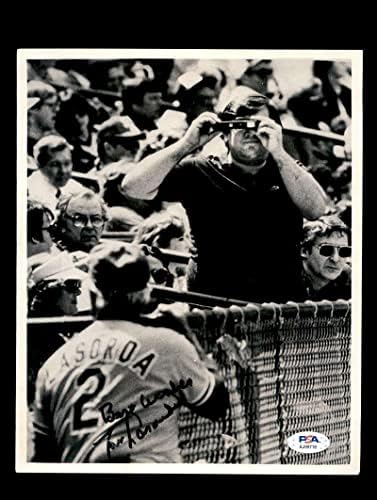 ДНК PSA Томи Ласорды С Автограф 8x10 Снимка Доджърс с автограф - Снимки на MLB с автограф