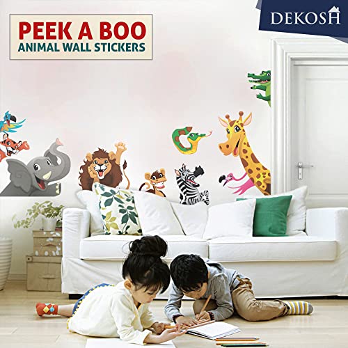 Стикери за стена с животински DEKOSH Kids Peel & Stick | Стикери за стените на Детската стая със стил Фантазийных Джунглата