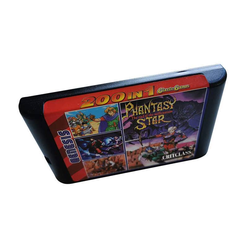 Касета CRITCLASS Super 200 в 1 с няколко игри за конзоли за игри Sega Genesis Mega Drive 16Bit