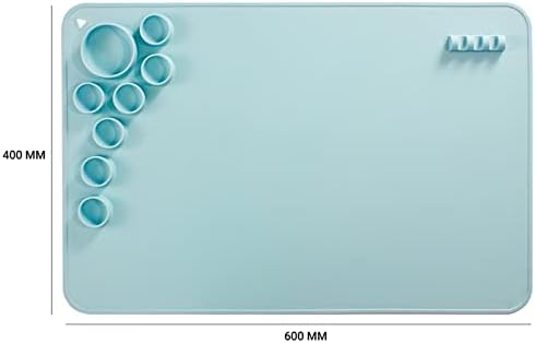 Силиконово килимче за рисуване HQSGDMN за Бродерия, 16x24-инчов Антипригарный подложка за Бродерия със Сгъваема Чаша