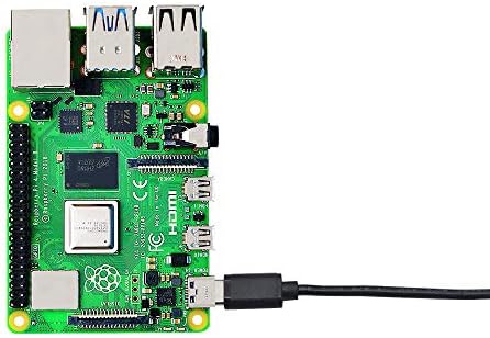 EZ-FIT Raspberry Pi 4 /4B Адаптер за захранване, ON/Off Switch USB-Type C C 5V 3A Штепсельная вилица САЩ
