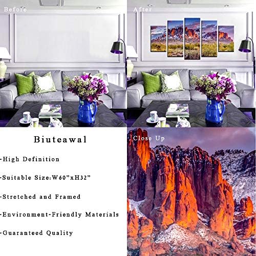 Biuteawal - Суеверни Планината Залеза на слънцето на Аризона Западната Стена на Изкуството Пустинен Кактус Пейзаж Картини
