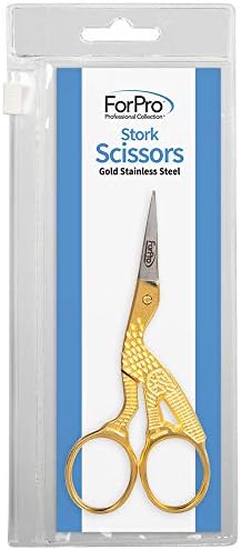 Ножица във формата на щъркел от неръждаема Стомана ForPro Professional Collection Gold за Шиене, Бродерия, художествена