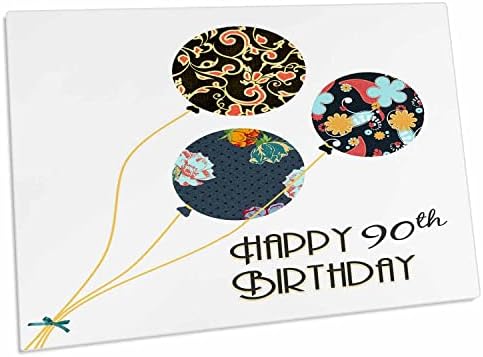 3dRose С 90-годишнината - Модерни, Стилни балони с цветя. - Подложки за настолни възглавници (dpd-162031-1)