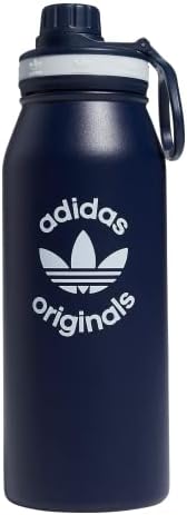метална бутилка за вода adidas Originals обем 1 Литър (32 унции) с двойна изолация за гореща/студена вода от неръждаема