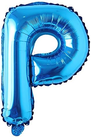 16цолови Единични Сини балони с писмото номер на Азбуката, Алуминиева Подвесная Фолио от Фолио, Балон, Украса за Парти