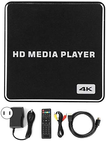 Мултимедиен плейър 4K, Пълен HDMI 1080P media player 4K с технологията 28 нанометра Широка съвместимост Режим двоен екран Гъвкав преносим мини-плейър (източник на захранване на