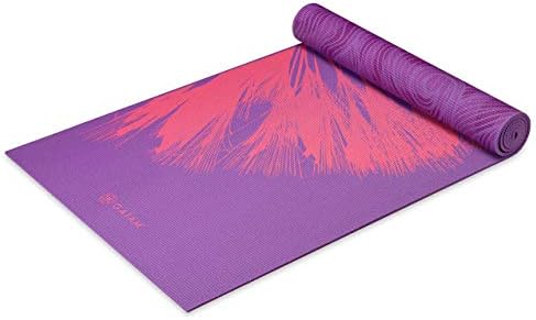 Gaiam килимче за йога - Премиум клас с реверсивным принтом с дебелина 6 мм, много дебел нескользящий подложка за упражнения