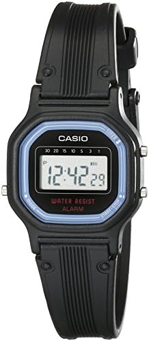 Дамски Реколта часовници Casio LA11WB-1 Sport с черна каишка от смола