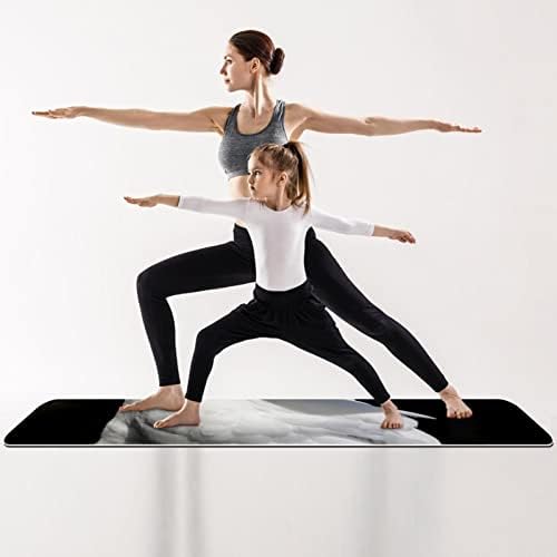 Универсална Подложка за практикуване на Йога, килимче за Йога, Черен Фон За плуване във водата с Лебед