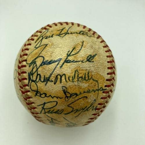 1966 Отбор на Шампионите от Световната серия на Балтимор Ориолз подписа договор с AL Baseball с JSA COA - Бейзболни топки