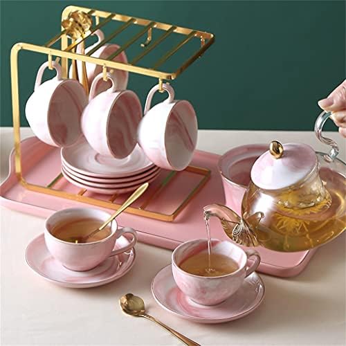 HOUKAI Чай с варени плодове в скандинавски стил, Чаена чаша, цвете кана, комплект, Английски следобеден чай, чай комплект