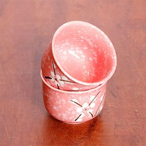 Набор от манекени XIULAIQ Cherry Blossom, 1 гърне, 6 чаши, Керамични, определени за пиене, Чайник, чай, определени за