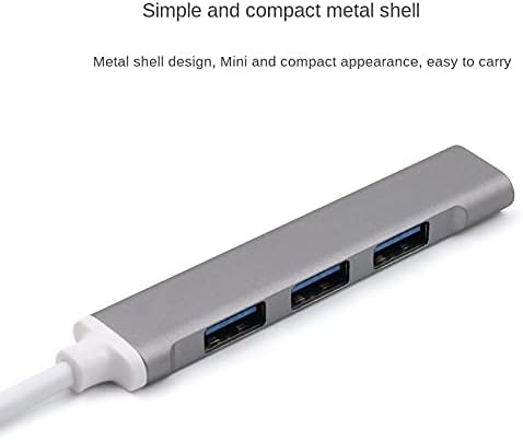 Съединители USB Хъб, Високоскоростен Мини 4 Порта USB 3.0 2.0 Hub Мулти USB Сплитер 4 порта, Удължител за Компютърни Аксесоари за преносими КОМПЮТРИ - (Цвят: сребрист)