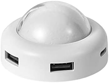 SXYLTNX Mini 4 USB Порта Hub, Удължител, Сплитер, Високоскоростен Пренос с led подсветка за компютър, Мобилен телефон (Бял цвят)