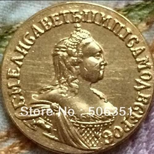 24-Каратные Позлатени Монети, деноминирани Рублата 2 Копие Копирни производство