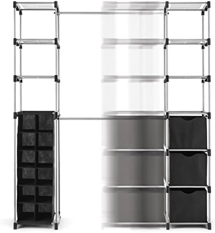 Система за организация на гардероба Whitmor Deluxe с двойно Род, Регулируеми по височина