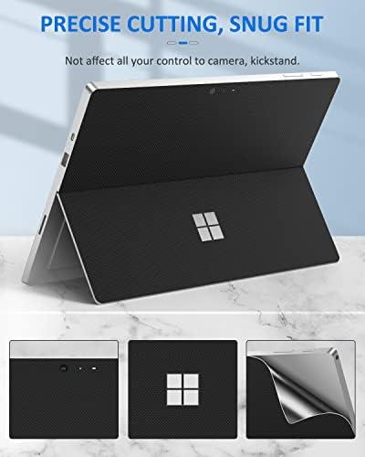 Стикер на задния панел на таблета MoKo за Microsoft Surface Pro 7 Plus (2021) / Pro 7/ Pro 6 / Pro 5/ Pro 4 / Pro LTE, Защитен Стикер от изкуствена кожа за Microsoft Surface Pro 7 Plus 2021, черен