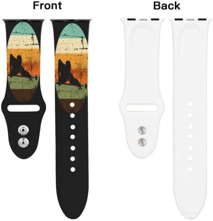 Маса за билярд, снукър Реколта оригинални часовници Apple Watch модел - Мек и здрав силикон каишка Apple Watch, лесно монтирани въжета за умни часовници, широко съвместими с App