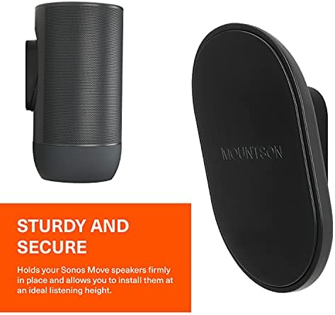 Монтиране на стена Mountson Premium за Sonos Move - Черен