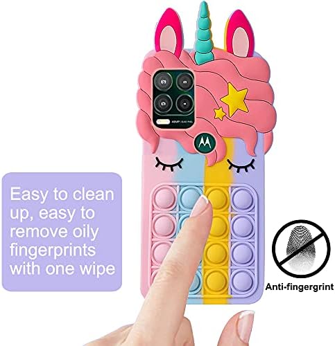 Калъф за мобилен телефон с играчки-непоседами, Снимающий стрес, за Motorola Moto G Stylus 5G с каишка, лицеви поп балон,