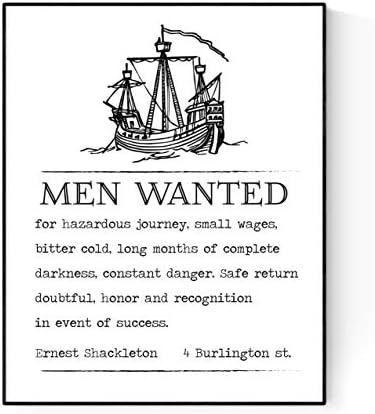 Нужда от помощ в експедицията на Ърнест Шеклтона Реклама | Арт принт на лодка (16x20)